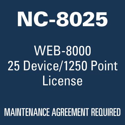 NC-8025 | WEB-8000 25 DEVICE CORE & 1250 POINTS. MAINTENANCE AGGREEMENT REQUIRED. SEE SUGGESTED ITEMS.