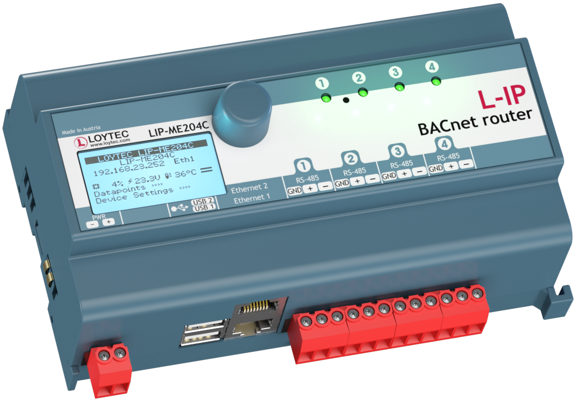 Distech Mstp Router LIP-ME204C | LIP-ME204C - BACnet IP to 4x MSTP router