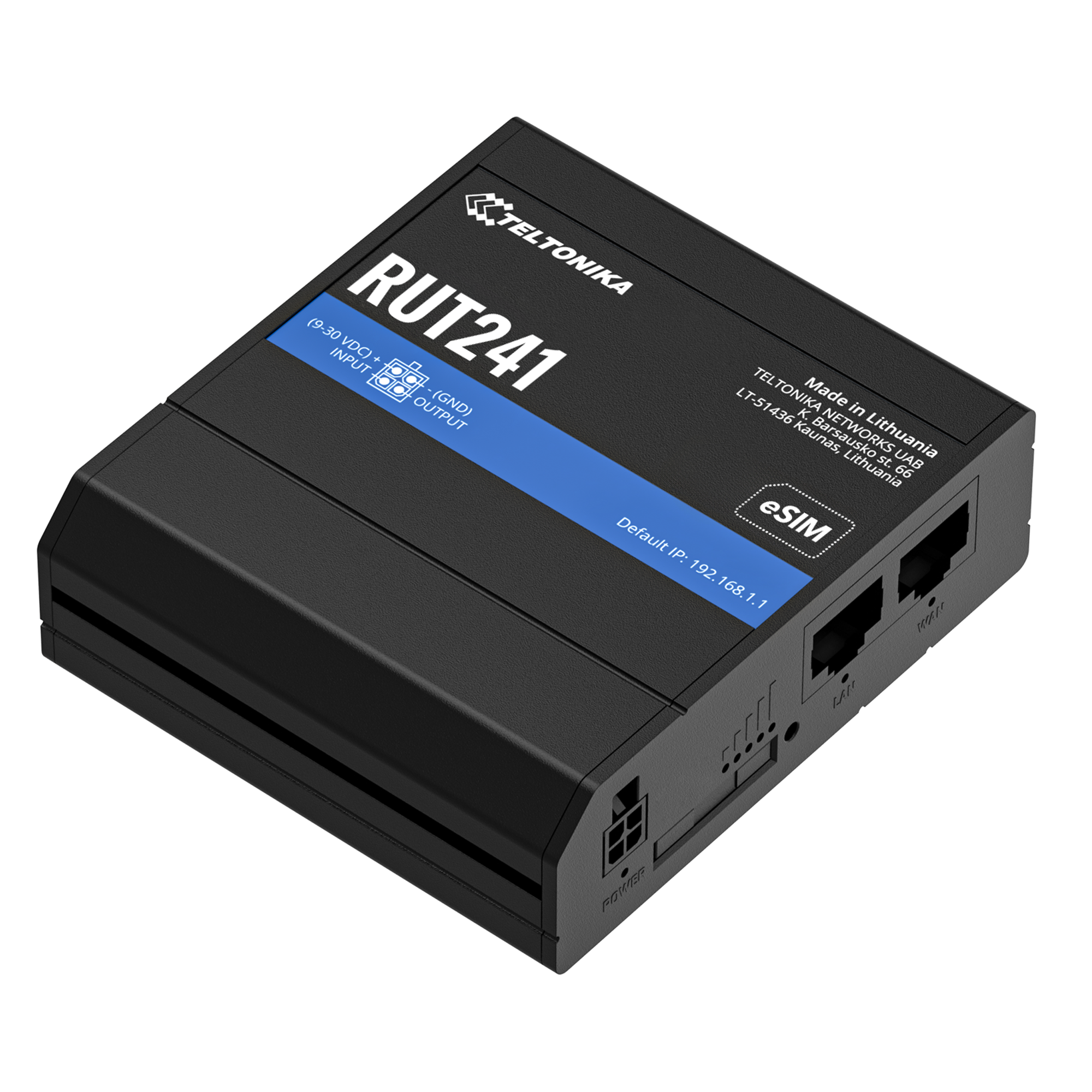 RUT241 | Compact industrial 4G (LTE) router equipped with 2x Ethernet ...